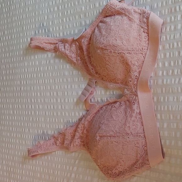 NWT Danskin Soft Lace Pink/Blush Bra XL - Picture 2 of 11